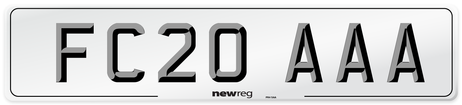 FC20 AAA Number Plate from New Reg